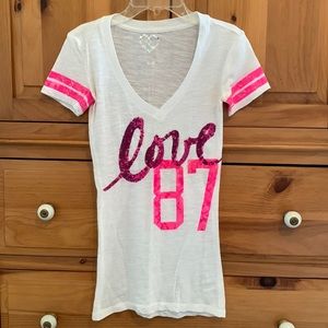 Aeropostale Live Love Dream Bling Sleep Tee- Size XS